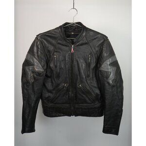 Vintage Hein Gericke ECHT LEDER Leather Motorcycle Jacket Black